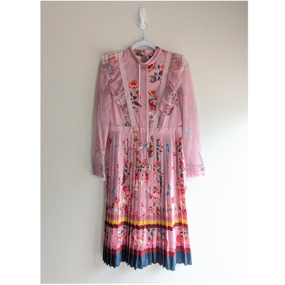 Keinmay Floral coquette pleated dress - Picture 4 of 12